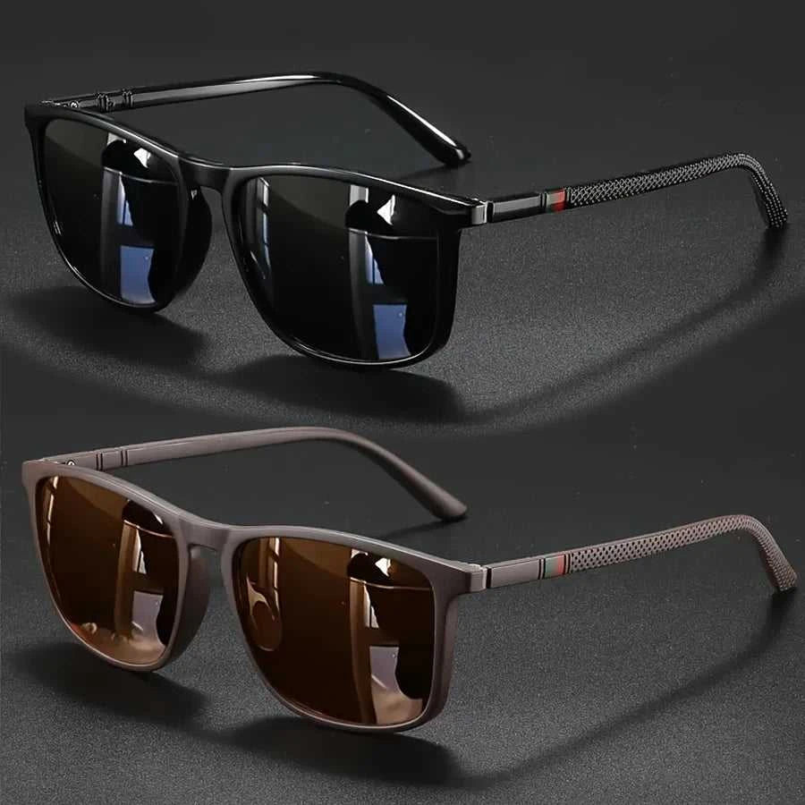 2pcs Luxury Square Vintage Cycling Sunglasses Men Women Fashion Travel Driving Fishing Sun Glasses Male Eyewear UV400