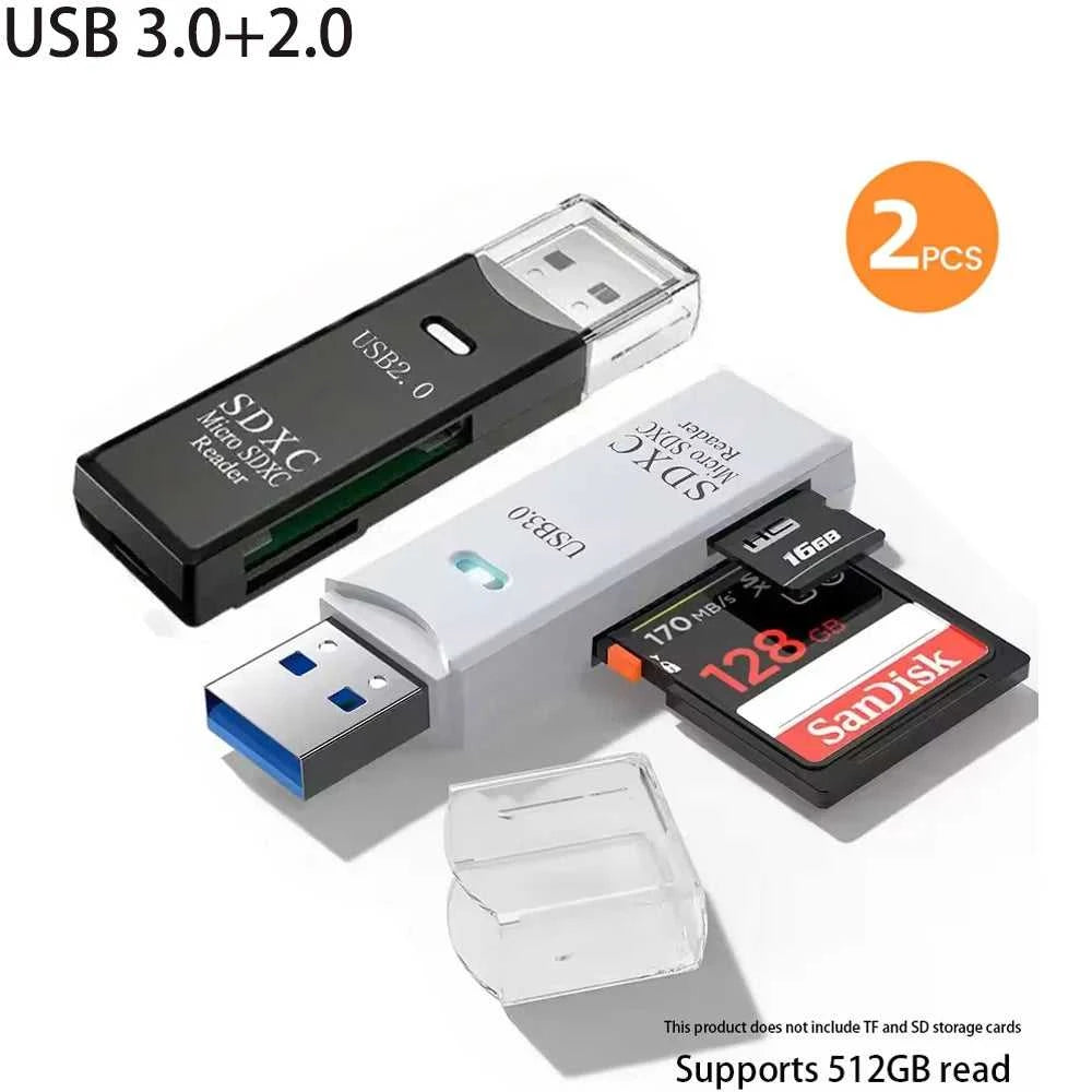 2-in-1 Multi Functional USB 3.0 Card ReaderMiniSD TFMemoryCardReaderUSBFlashDrive CardreaderAdapter For PCLaptops Accessories Éditions Traditions & Modernité Inc. 185980795;20260611;1781193688p9dYG