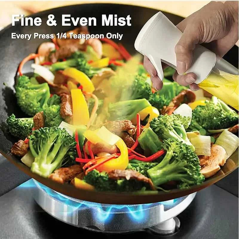 200/300/500mlOil Spray Plastic Household Kitchen Oil Spray Bottle Or Oil Brush Nebulizing Mist Filling Cooking Dual Use BBQ Éditions Traditions & Modernité Inc. 14:200002130#2pcs-300ml white