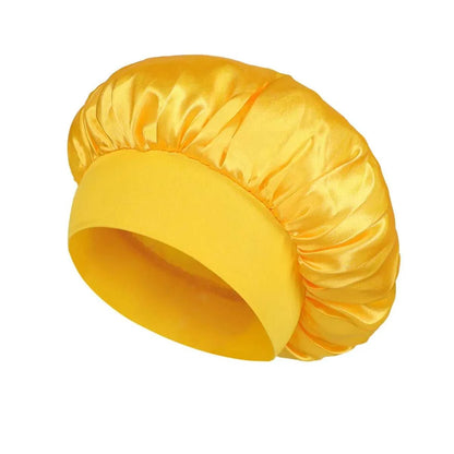 Women Satin Bonnet Hair Bonnet for Sleeping Hair Care Silk Bonnets Solid Wide-brimmed Sleeping Hat with Elastic Soft Band Éditions Traditions & Modernité Inc. 14:771#beige