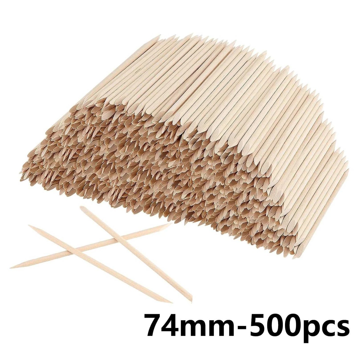 100/50pcs Nail Art Pusher Orange Wood Sticks Cuticle Pusher Remover Rhinestones Dotting Removal Manicure Pedicure Care Tools