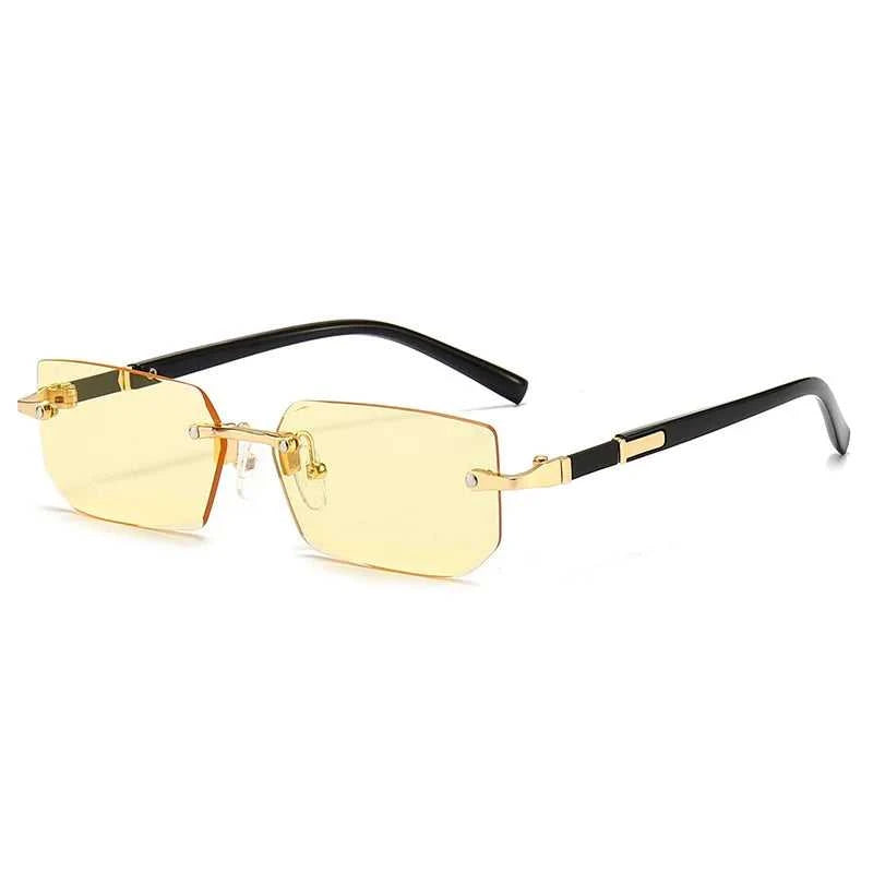 Rectangle Rimless Sunglasses for Men and Women Summer Style Éditions Traditions & Modernité Inc. 71:193;73:496