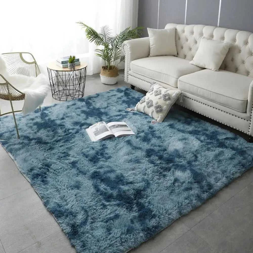 VIKAMA Tie-Dye Plush Carpet Living Room Decoration Soft Fluffy Home Mat Children's Room Baby Crawling Non-Slip Blanket Éditions Traditions & Modernité Inc. 186083195;20260613;1781386245LjUFR