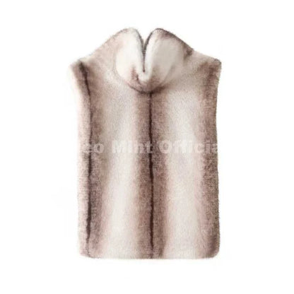 Neo Mint 2025 Brand Fashion Faux Fur Sable Vest Crop Top Autumn Winter Turtleneck Eco Mink Fur Tank Tops Sleeveless Jacket Coat Éditions Traditions & Modernité Inc. 186642768;20260626;17825177552xNuE