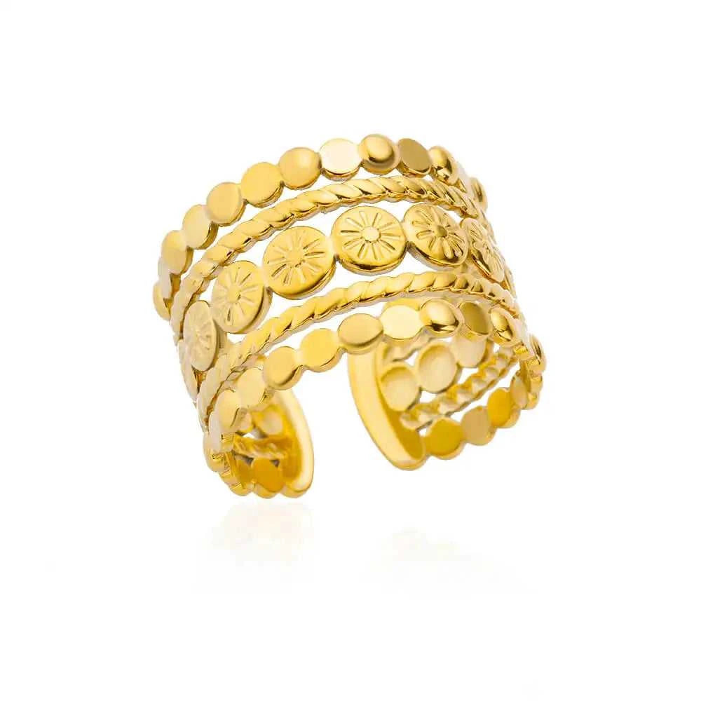 316L Stainless Steel Rings for Women Gold Color Never Fade Luxury Classic rings wedding couple rings Jewelry Free Shipping Éditions Traditions & Modernité Inc. 186727648;20260628;17826904053M55t