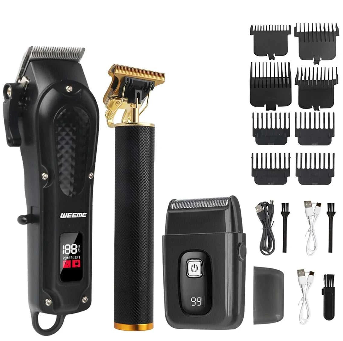 T9 Vintage Men's Electric Hair Clipper Beard Trimmer/Rechargeable Hair Cutting Machine With Nose Hair Trimmer Kit Boyfriend Gift Éditions Traditions & Modernité Inc. 186728141;20260629;1782691575zZ2px