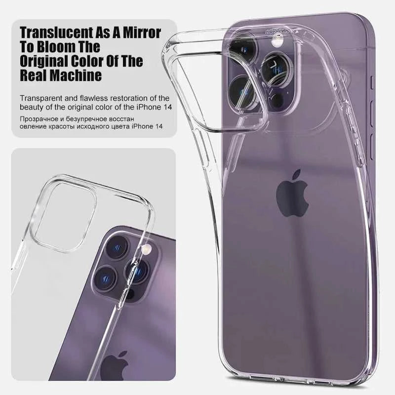 Luxury Clear Silicone Phone Case For iPhone 16 15 14 13 12 11 Pro Max XR X XS 7 8 Plus Shockproof Transparent Bumper Back Cover Éditions Traditions & Modernité Inc. 185981349;20260611;17811938182rAAh
