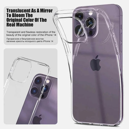 Luxury Clear Silicone Phone Case For iPhone 16 15 14 13 12 11 Pro Max XR X XS 7 8 Plus Shockproof Transparent Bumper Back Cover Éditions Traditions & Modernité Inc. 185981349;20260611;17811938182rAAh