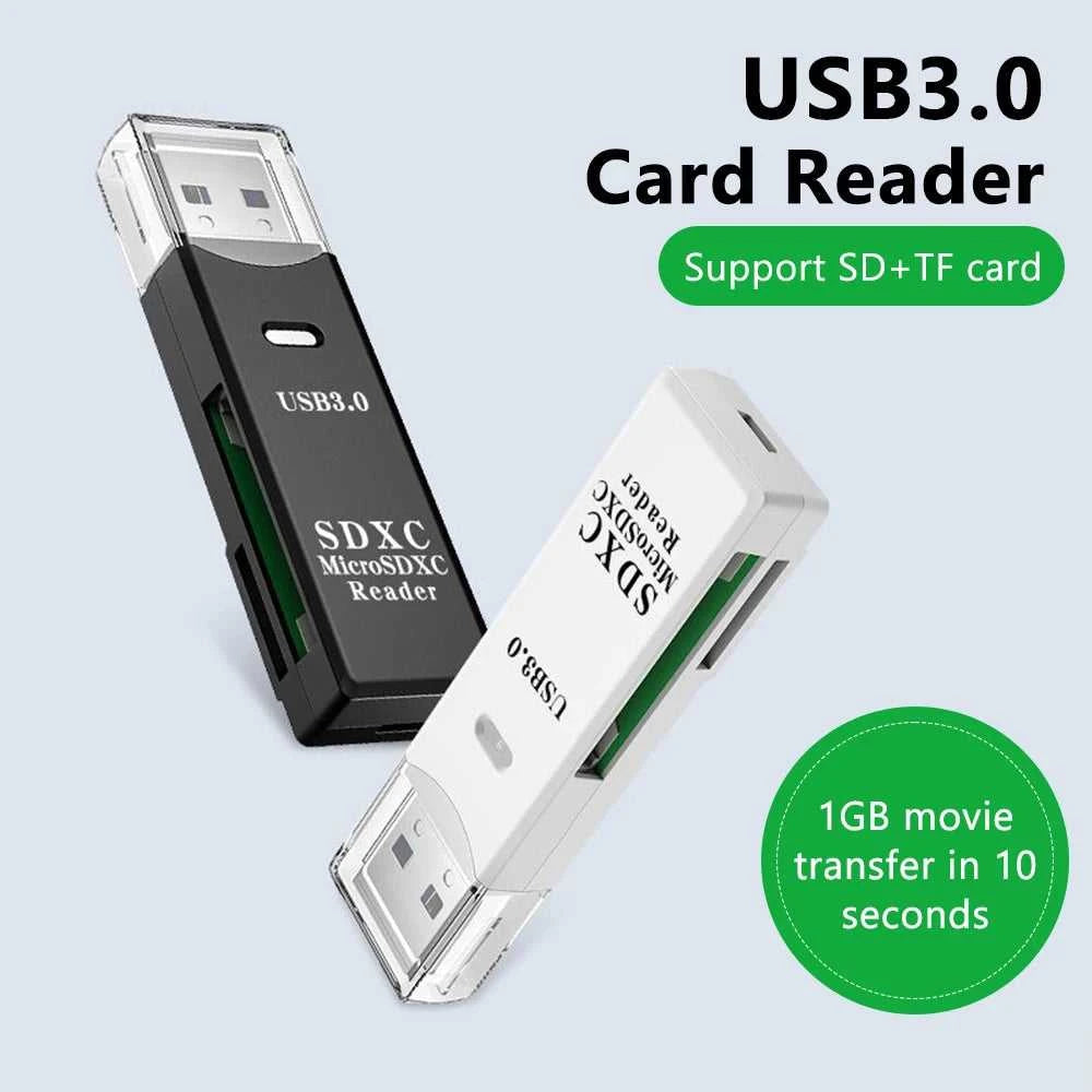 2 in 1 USB 3.0 Card Reader Micro TF sd card Reader usb adapter High Speed Cardreader TF Memory card For PC Laptop Accessories Éditions Traditions & Modernité Inc. 186083297;20260613;1781386282ovUjK