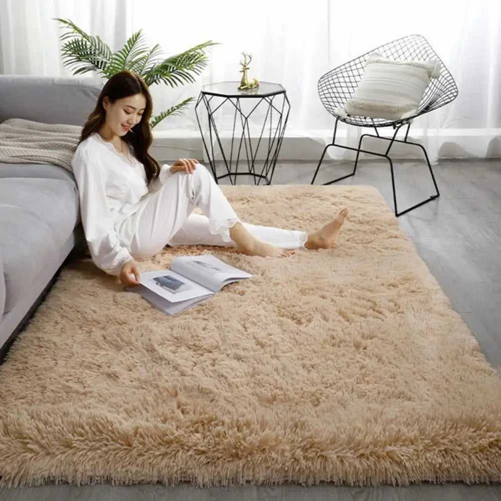 VIKAMA Tie-Dye Plush Carpet Living Room Decoration Soft Fluffy Home Mat Children's Room Baby Crawling Non-Slip Blanket Éditions Traditions & Modernité Inc. 186083195;20260613;1781386245LjUFR