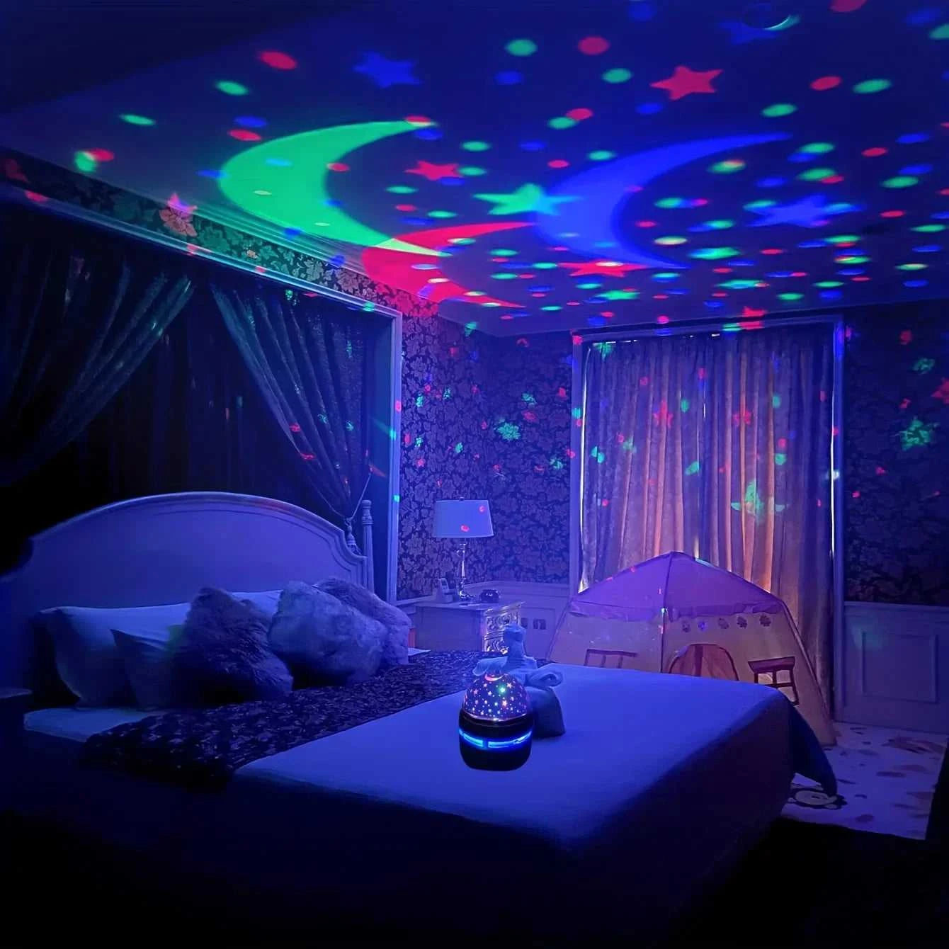 LED Starry Sky Night Lights USB Projector Lamp Magic Ball Moon Star Christmas Lights Home Room Atmosphere Decorations Éditions Traditions & Modernité Inc. 186082178;20260613;1781385882cnl3x