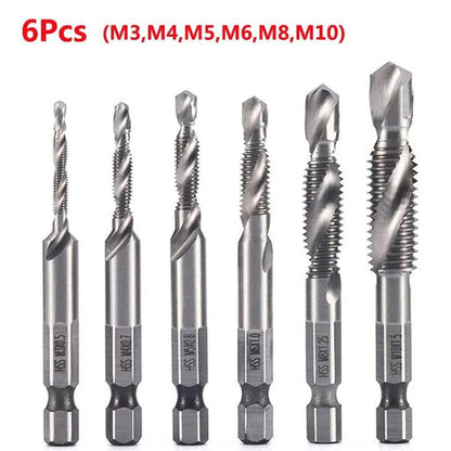 Hex Shank Titanium Plated HSS Screw Thread Metric Tap Drill Bits Screw Machine Compound Tap M3 M4 M5 M6 M8 M10 Hand Tools Éditions Traditions & Modernité Inc. 185982355;20260611;1781193875RGQCr
