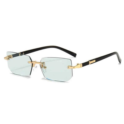 Rectangle Rimless Sunglasses for Men and Women Summer Style Éditions Traditions & Modernité Inc. 71:193;73:496