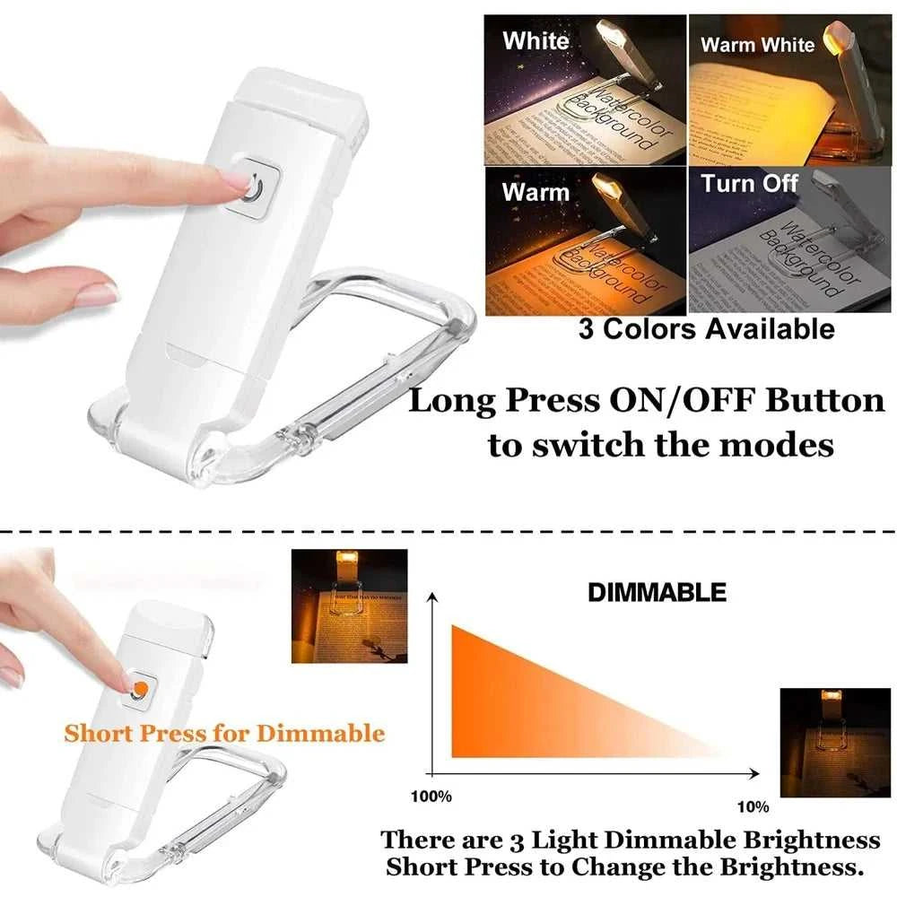 LED USB Rechargeable Book Light Reading Light Eye Protection Night Light Portable Clip Desk Light Bookmark Read Light Night Lamp Éditions Traditions & Modernité Inc. 184335882;2026054;1777913653hku64