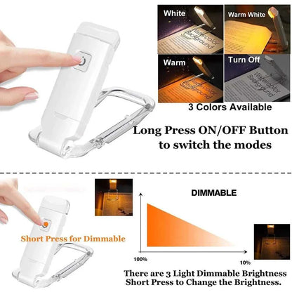 LED USB Rechargeable Book Light Reading Light Eye Protection Night Light Portable Clip Desk Light Bookmark Read Light Night Lamp Éditions Traditions & Modernité Inc. 184335882;2026054;1777913653hku64