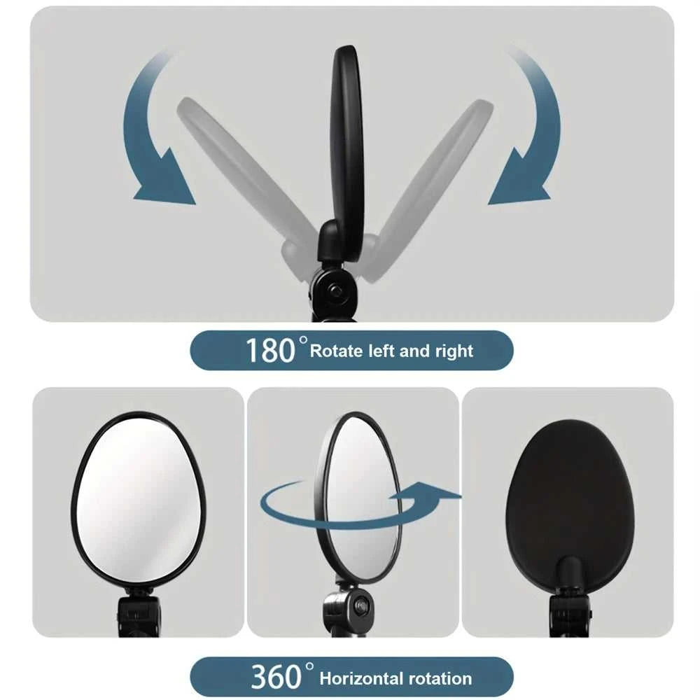 1/2PCS Bicycle Rearview Mirror 360 Degree Adjustable Rotatable Universal Cycling Handlebar Rear View Mirrors for MTB Road Bike