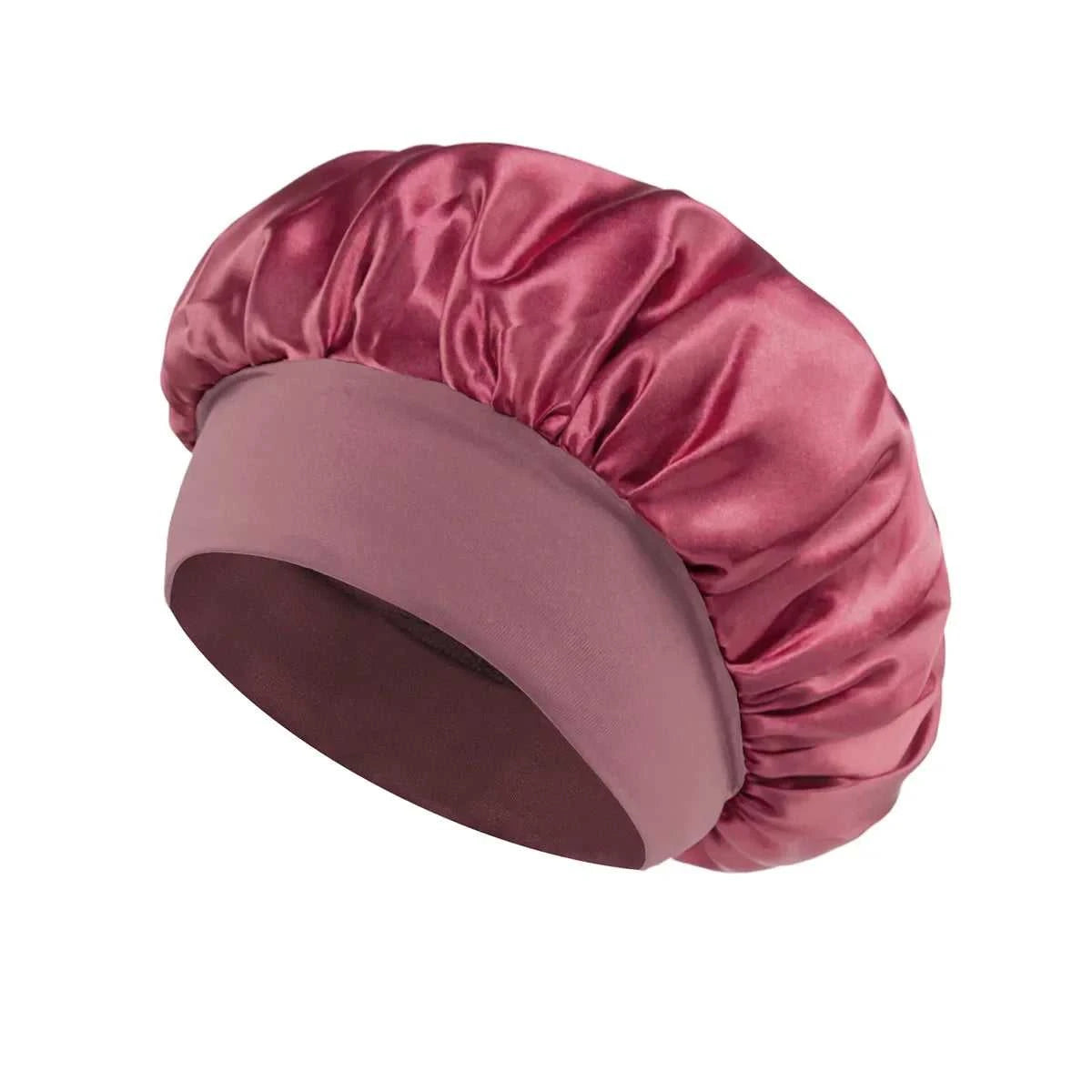 Women Satin Bonnet Hair Bonnet for Sleeping Hair Care Silk Bonnets Solid Wide-brimmed Sleeping Hat with Elastic Soft Band Éditions Traditions & Modernité Inc. 14:771#beige