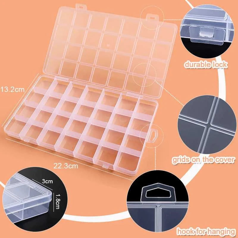 Transparent Storage Container Jewelry Box Clear Plastic Organizer Box Empty Earring Storage Organizer Display Case for Beads Éditions Traditions & Modernité Inc. 186728076;20260628;1782691171T78rM