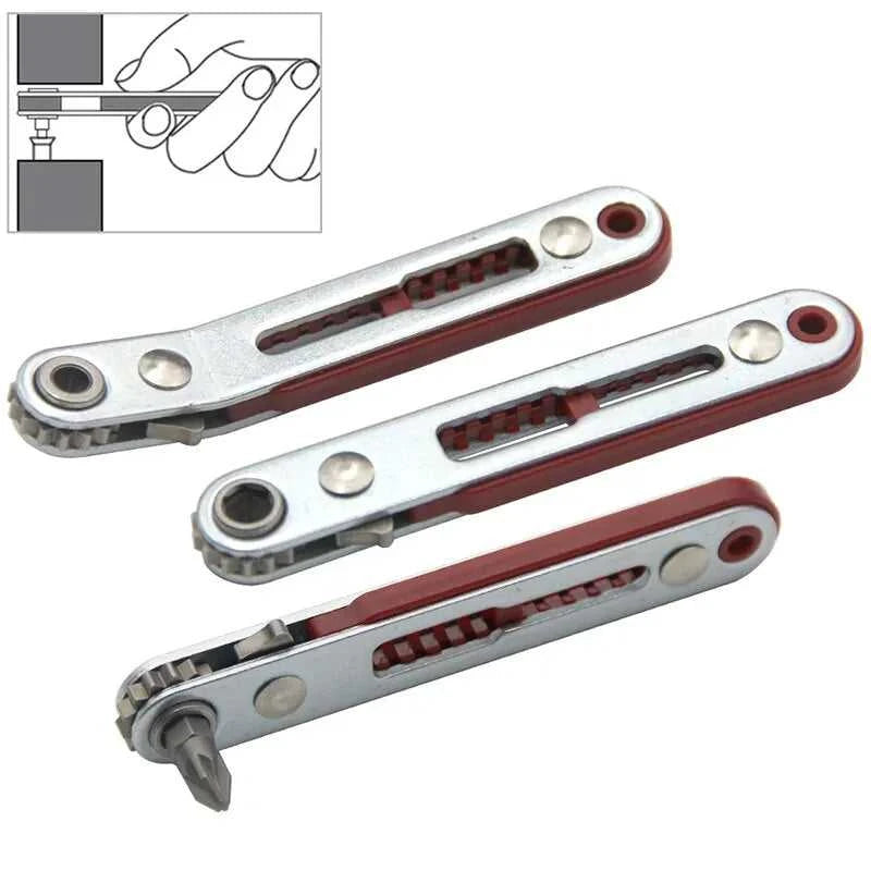 Multifunctional Bidirectional Forward and Reverse Ratchet Screwdriver Elbow Flat Head Wrench Cross Screwdriver Slotted Tool Éditions Traditions & Modernité Inc. 185982443;20260611;17811938923aeso
