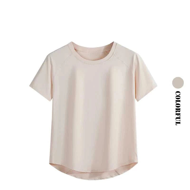 DRUR Yoga Tops Sportswear Woman Gym Shirts Breathable Quick Dry Short Sleeve Workout T Shirt Jogger Running T Shirt Yogawear New Éditions Traditions & Modernité Inc. 186642898;20260626;1782518066h8DUI