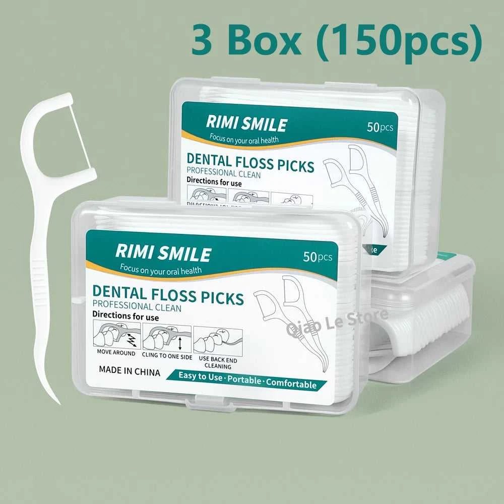 1/2/5/10 Box Portable Disposable Dental Floss Plastic Toothpick High-tension Dental Floss Stick Dental Floss Box ﻿Oral Care