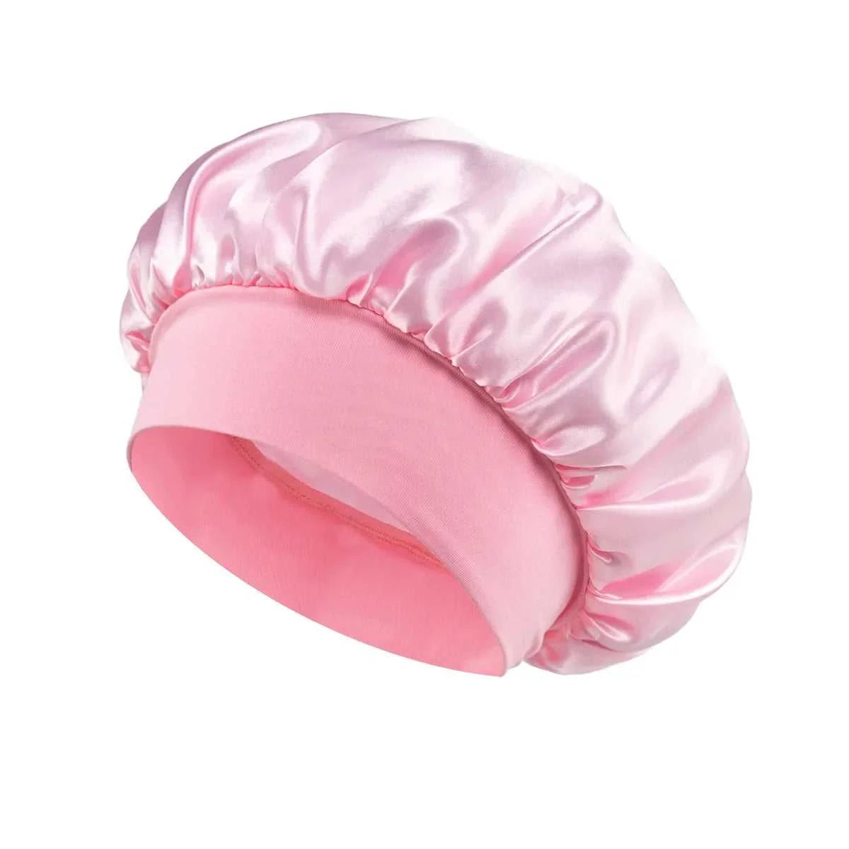 Women Satin Bonnet Hair Bonnet for Sleeping Hair Care Silk Bonnets Solid Wide-brimmed Sleeping Hat with Elastic Soft Band Éditions Traditions & Modernité Inc. 14:771#beige