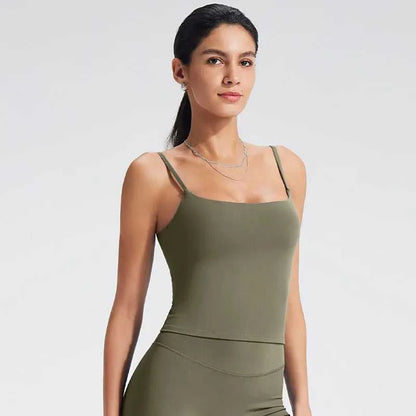 NCLAGEN GYM Tank Top With Built In Bra women's Yoga clothing running Square Neck fitness vest beautiful back sports Workout Éditions Traditions & Modernité Inc. 186642574;20260626;1782517547ZAGL9