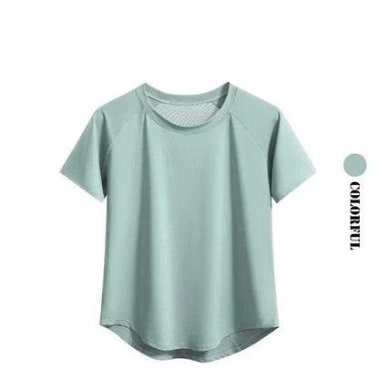 DRUR Yoga Tops Sportswear Woman Gym Shirts Breathable Quick Dry Short Sleeve Workout T Shirt Jogger Running T Shirt Yogawear New Éditions Traditions & Modernité Inc. 186642898;20260626;1782518066h8DUI