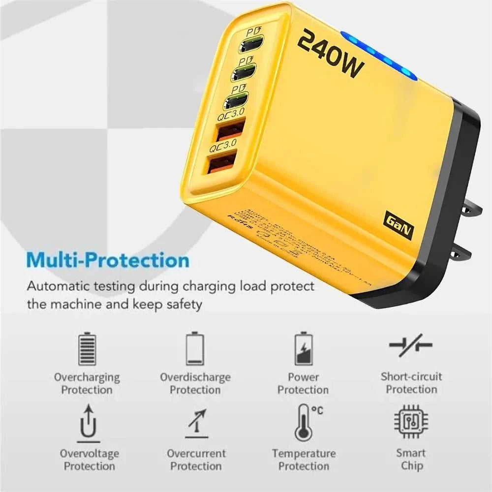 5-in-1 Fast Charging Station Power All Devices Faster Éditions Traditions & Modernité Inc. 14:1052#0.25M 10A Cable