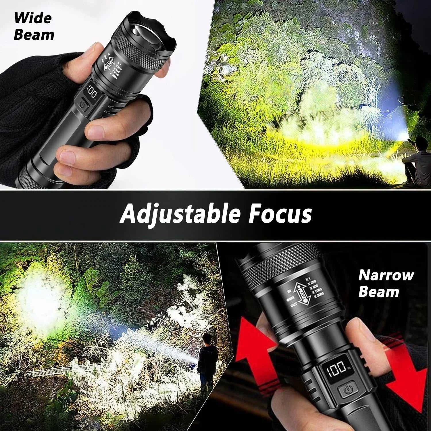 2000LM Ultra Bright P50 LED Flashlight Tactical EDC Emergency Spotlight Telescopic ZoomHandheld Torch w/ 14500/18650 Battery Éditions Traditions & Modernité Inc. 185981121;20260611;1781193803lXmvy