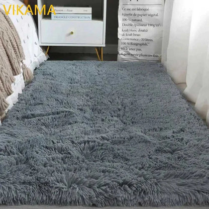 VIKAMA Simple Silk Wool Plush Carpet Bedroom Living Room Bed Blanket Solid Color High-Grade Soft Blanket Room Coffee Table Mat Éditions Traditions & Modernité Inc. 186643081;20260626;1782518268vdaCn
