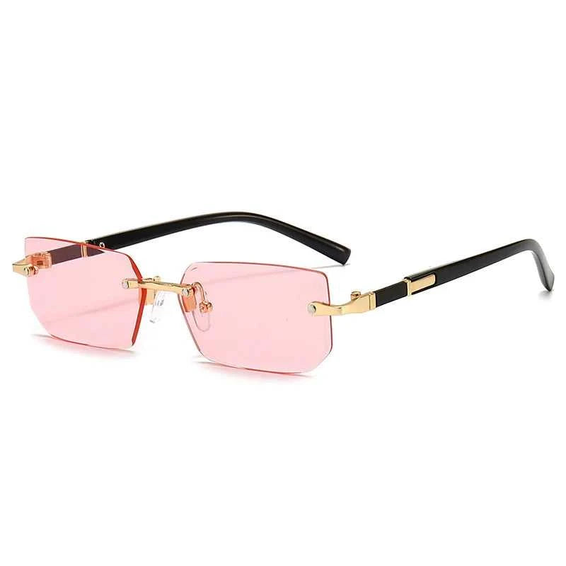 Rectangle Rimless Sunglasses for Men and Women Summer Style Éditions Traditions & Modernité Inc. 71:193;73:496