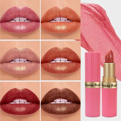 Pearlescent Pink Glitter Velvet Lipstick Metallic Waterproof Long Lasting Matte Shimmer Diamond Lipstick Women Makeup Cosmetic Éditions Traditions & Modernité Inc. 185980885;20260611;1781193716Khru3