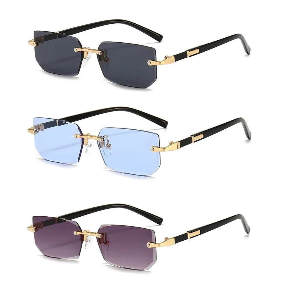 Rectangle Rimless Sunglasses for Men and Women Summer Style Éditions Traditions & Modernité Inc. 71:193;73:496
