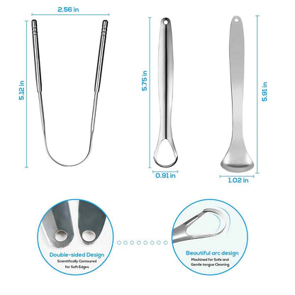 Premium 1pcs/3pcs Metal Tongue Scraper Cleaner for Adults & Kids, Portable Stainless Steel Tongue Scrapers Brushes for Removing Éditions Traditions & Modernité Inc. 185981130;20260611;1781193804aMUyU