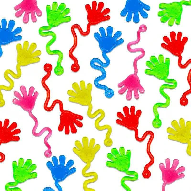 5-20 Pcs Funny Glitter Sticky Hands toy Palm Elastic Sticky Squishy Slap Palm Toy Novelty Gift Party Favors supplies Éditions Traditions & Modernité Inc. 185981100;20260611;1781193782EY3nE