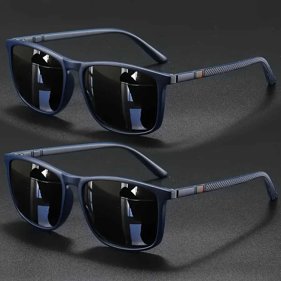 2pcs Luxury Square Vintage Cycling Sunglasses Men Women Fashion Travel Driving Fishing Sun Glasses Male Eyewear UV400