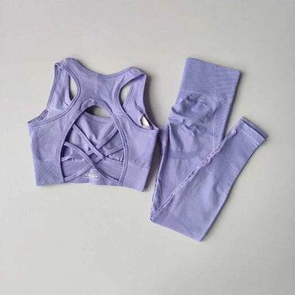 2PCS Sports Bra Women's Set Professional Fitness Tank Top Bra Shockproof Running Leggings Yoga Suit Beautiful Back Bra Clothing Éditions Traditions & Modernité Inc. 186643014;20260626;1782518195GTQUg