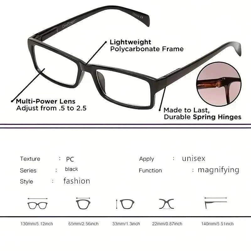 Newest Multifocal Reading Glasses Women Men Auto Adjusting Bifocal Glasses For Readers Éditions Traditions & Modernité Inc. 185982927;20260611;1781193994D0bUK