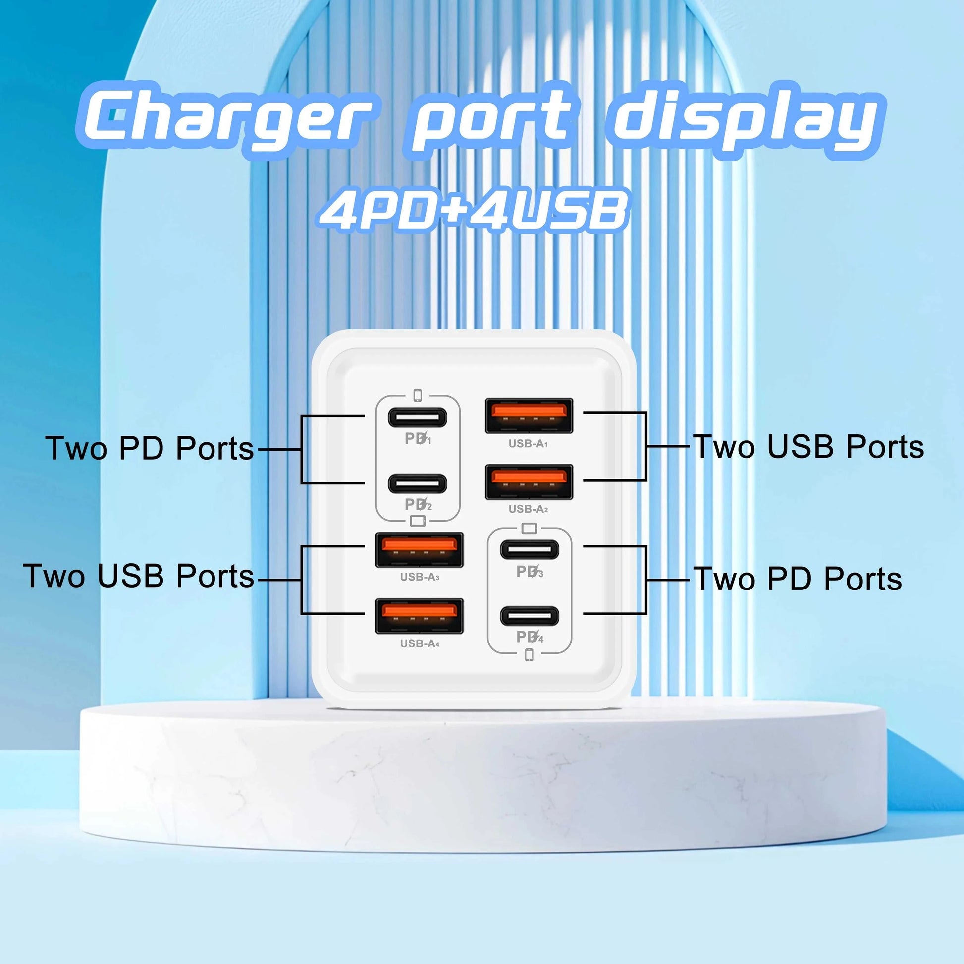 240W GaN USB C Charger 8 in 1 Fast Charging Phone Charger Power Adapter For iPhone Samsung Xiaomi Type C EU/US Plug Wall Charger Éditions Traditions & Modernité Inc. 185979925;20260611;1781193481DRrvp
