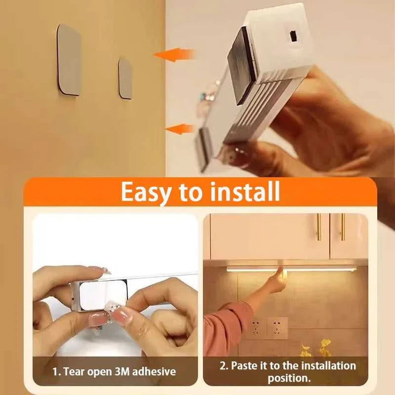 LED Motion Sensor Light Wireless LED Night Light Type C Rechargeable Light Cabinet Wardrobe Lamp Staircase Backlight For Kitchen Éditions Traditions & Modernité Inc. 186728102;20260629;1782691310CKFLz