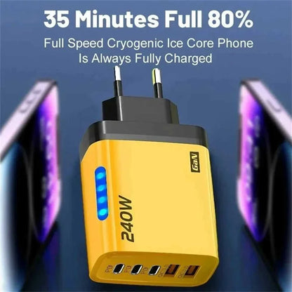 5-in-1 Fast Charging Station Power All Devices Faster Éditions Traditions & Modernité Inc. 14:1052#0.25M 10A Cable