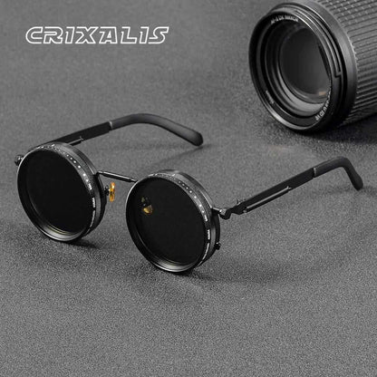 CRIXALIS Polarized Round Sunglasses ND9 Adjustable Dimming Men Women Retro Punk Men's Fishing Eyeglasses Outdoor Shades UV400 Éditions Traditions & Modernité Inc. 185981015;20260611;1781193749vKMgP