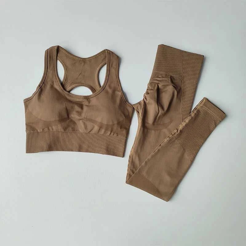 2PCS Sports Bra Women's Set Professional Fitness Tank Top Bra Shockproof Running Leggings Yoga Suit Beautiful Back Bra Clothing Éditions Traditions & Modernité Inc. 186643014;20260626;1782518195GTQUg