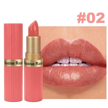 Pearlescent Pink Glitter Velvet Lipstick Metallic Waterproof Long Lasting Matte Shimmer Diamond Lipstick Women Makeup Cosmetic Éditions Traditions & Modernité Inc. 185980885;20260611;1781193716Khru3