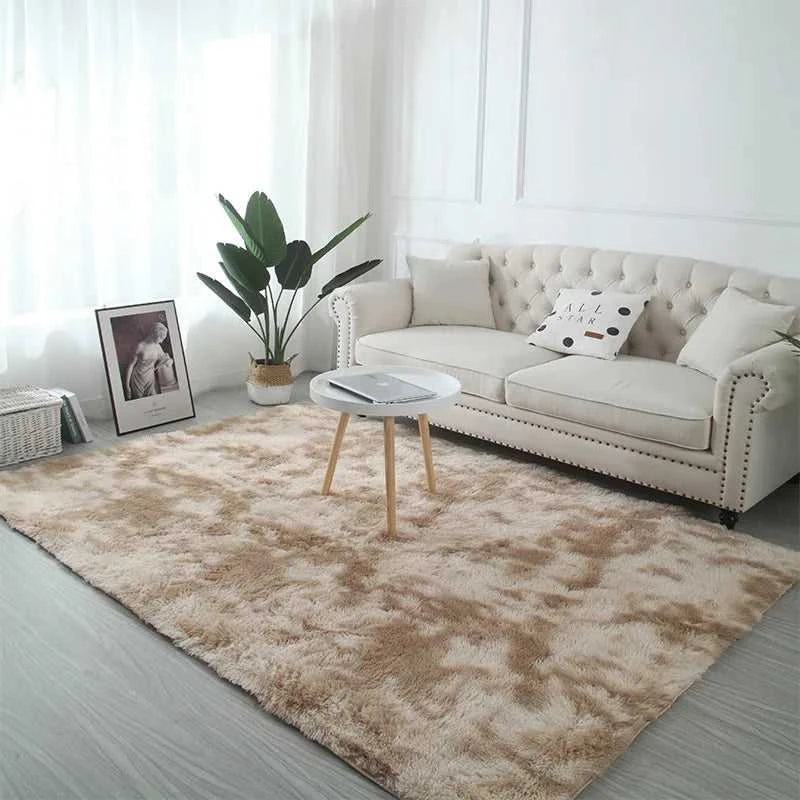 VIKAMA Tie-Dye Plush Carpet Living Room Decoration Soft Fluffy Home Mat Children's Room Baby Crawling Non-Slip Blanket Éditions Traditions & Modernité Inc. 186083195;20260613;1781386245LjUFR