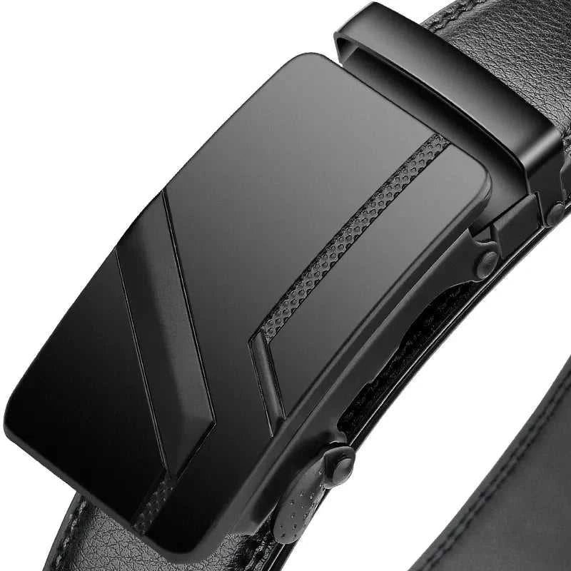 Automatic Buckle Leather Belt [[product_type]] Éditions Traditions & Modernité Inc. 14:29#Black;200000858:201447589