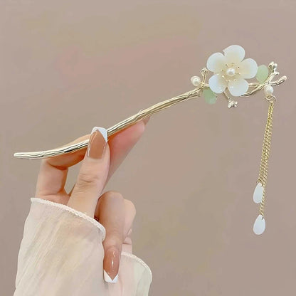 1/6pcs Elegant Chinese Style Tassel Hair Stick Traditional Floral Design Hairstyle Accessory Women Jewelry Hairpin Hairneedle Éditions Traditions & Modernité Inc. 186083255;20260613;1781386260YNM29