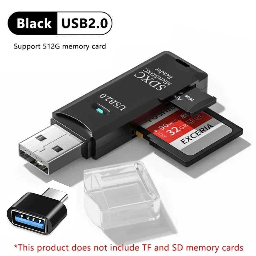 2-in-1 Multi Functional USB 3.0 Card ReaderMiniSD TFMemoryCardReaderUSBFlashDrive CardreaderAdapter For PCLaptops Accessories Éditions Traditions & Modernité Inc. 185980795;20260611;1781193688p9dYG