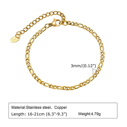 Waterproof Stainless Steel Chain Bracelets For Women , Gold Plated Fashion Stackable Link Bracelet Gifts Éditions Traditions & Modernité Inc. 186728019;20260628;1782690788FoP8H